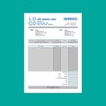 Unfill paper invoice form. tax. receipt. bill. Royalty Free Stock Photo