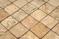 Unfilled rough travertine mosaic Royalty Free Stock Photo