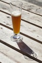Unfiltered beer in the sun Royalty Free Stock Photo