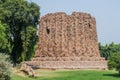 Unfinished Alai Minar minaret in Qutub complex in Delhi, Indi