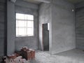 Unfinished apartment interior