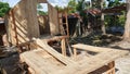 Unfinished Bamboo House Constructed in the Philippines