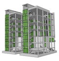 Unfinished building, illustration, vector