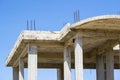 Unfinished building made of concrete slabs