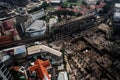 Unfinished building old construction from a height Royalty Free Stock Photo