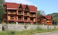 Unfinished building of wooden house.