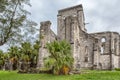 The Unfinished Church in Saint George, Bermuda. This is a church that began being built in 1874. However, it was never completed Royalty Free Stock Photo