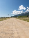 Unfinished graded dirt road to nowhere