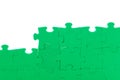 Unfinished green jigsaw puzzle wall Royalty Free Stock Photo