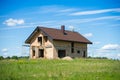 Unfinished Home Construction Royalty Free Stock Photo