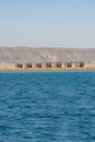 Unfinished houses by the sea. Unfinished buildings of new hotel resort in Egypt. Horizontal color photography. vertical photo