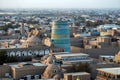 Unfinished minaret Kalta Minor in Khiva, Uzbekistan. empty streets of the ancient city of the Khorezm kingdom during the