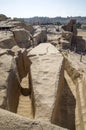 Unfinished obelisk in open-air museum of Aswan, Egypt Royalty Free Stock Photo