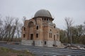 Unfinished Orthodox church of red brick.