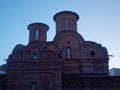 Unfinished Orthodox Church after snowfall