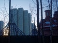 Unfinished Orthodox Church after snowfall