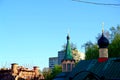 The unfinished Orthodox Church among the trees