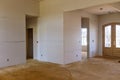 Plasterboard interior room new construction of drywall Royalty Free Stock Photo