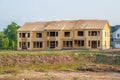 unfinished plywood apartment building Royalty Free Stock Photo