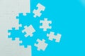 A unfinished puzzle with pieces Royalty Free Stock Photo