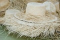 Unfinished Straw Hats Royalty Free Stock Photo