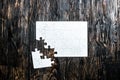 Unfinished white puzzle Royalty Free Stock Photo