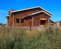 Unfinished wood cottage. Royalty Free Stock Photo