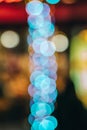 Unfocused abstract bokeh. Defocused and blurred many round light