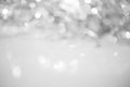 Unfocused abstract silver glitter holiday background. Royalty Free Stock Photo