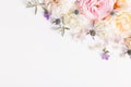 Unfocused blur rose petals, abstract romance background, pastel and soft flower card