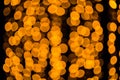 Unfocused blurred orange bokeh background. Unfocused. Bokeh abstract texture. Unfocused background. Blurred bright light