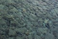 Unfocused blurred sea bottom through wavy water surface Royalty Free Stock Photo
