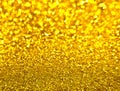 The unfocused golden background with shine. Royalty Free Stock Photo