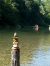 Unfocused People kayaking spring river water