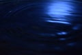 Unfocused picture dark blue water drop waves background. Royalty Free Stock Photo