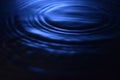 Unfocused picture dark blue water drop waves background. Royalty Free Stock Photo