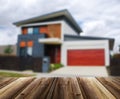 Unfocused picture of house Royalty Free Stock Photo