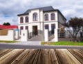 Unfocused picture of house Royalty Free Stock Photo