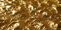 Unfolded crumpled gold foil Royalty Free Stock Photo