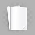 Unfolded open book on gray background Royalty Free Stock Photo