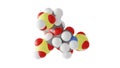 unfractionated heparin molecule, heparin, molecular structure, isolated 3d model van der Waals