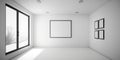 Unfurnished apartment, renovated in a simple, minimalist and bright style. Ai generated Royalty Free Stock Photo