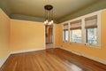 Unfurnished empty room interior in yellow and green tones. Royalty Free Stock Photo