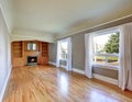 Unfurnished living room interior in old craftsman house Royalty Free Stock Photo