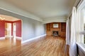 Unfurnished living room interior in old craftsman house Royalty Free Stock Photo