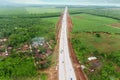 Ungaran toll road with residential in Central Java Royalty Free Stock Photo