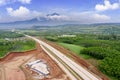 Ungaran toll road under blue sky Royalty Free Stock Photo