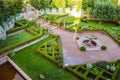 Ungersheim : Green garden with plants and flowers at the Ecomuseum of Alsace.