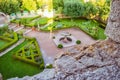 Ungersheim : Green garden with plants and flowers at the Ecomuseum of Alsace.