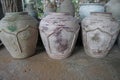 Unglazed stoneware jars from ancient kiln.